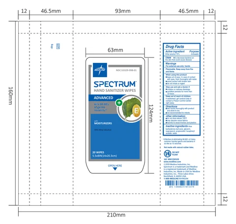 SPECTRUM HAND SANITIZER WIPES 포장