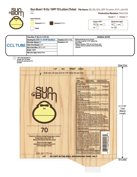 Sun Bum 70 Premium Sunscreen 포장