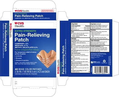 CVS Medicated Pain Relieving 포장