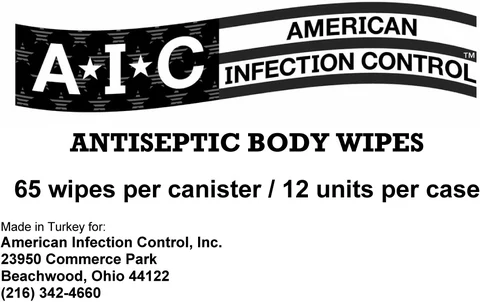 American Infection Control Antiseptic Body Wipes 포장