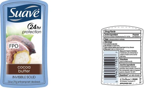 SuaveCocoa Butter Antiperspirant and Deodorant 포장