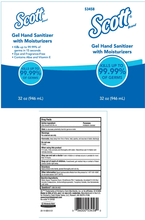 Scott Gel Hand Sanitizer with Moisturizers 포장