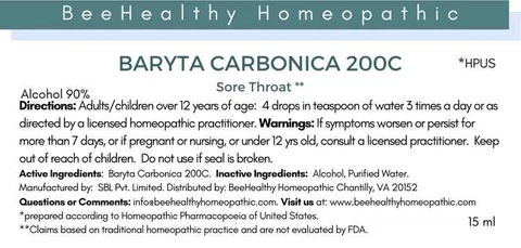 Baryta Carbonica 포장