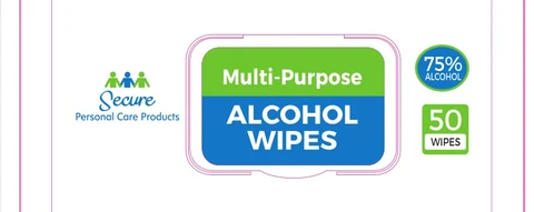 secure personal care products alcohol wipes 포장