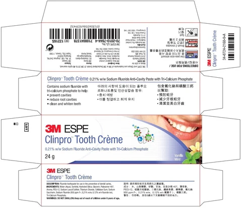 Clinpro Tooth Creme 포장