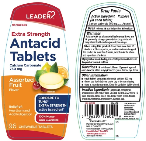 Leader Extra Strength Antacid packaging