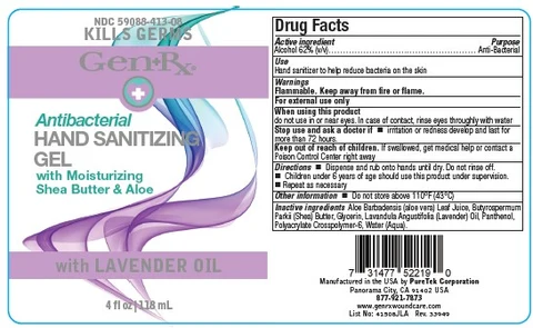 Hand Sanitizing with Lavender Oil packaging