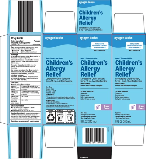 childrens allergy relief packaging