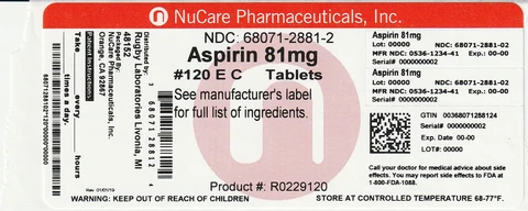 AspirinLow Dose 포장
