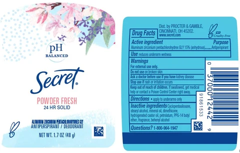 Secret Powder Fresh Antiperspirant and DeodorantWide 포장