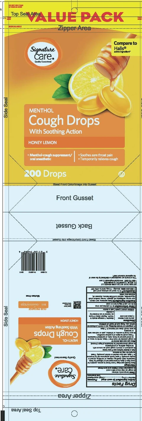 Signature Care Honey Lemon Cough Drops 포장