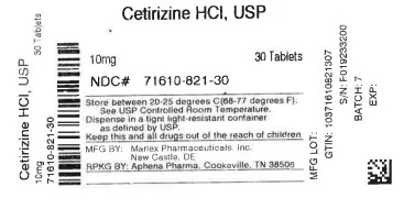 Cetirizine Hydrochloride 포장