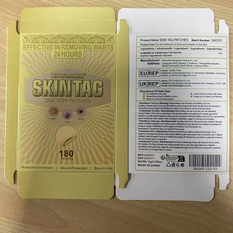 Skin tag patches packaging