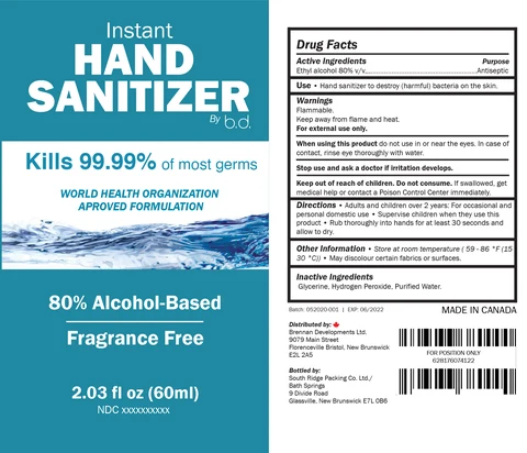 Hand Sanitizer packaging