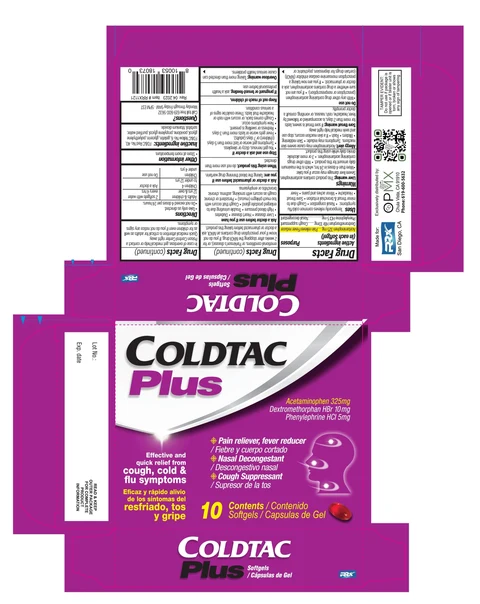 Coldtac Plus Softgels 포장