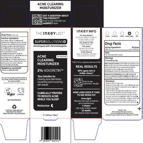 The INKEY List Acne Clearing Moisturizer packaging