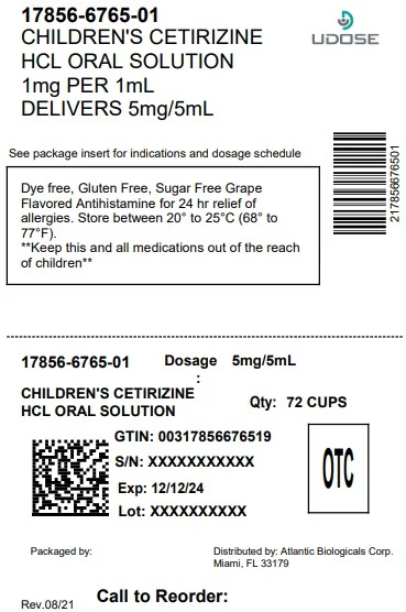 childrens cetirizine hydrochloride packaging