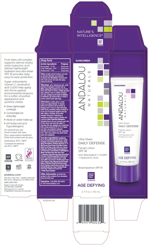 ULTRA SHEER DAILY DEFENSE FACIAL SPF 18 포장