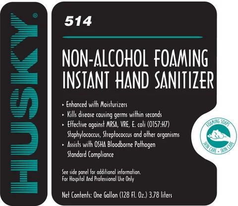 HUSKY 514 Non-Alcohol Foaming Instant Hand Sanitizer packaging