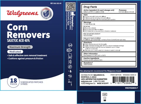 Walgreens Medicated Corn Removers packaging