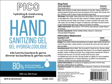 Hand Sanitizer packaging