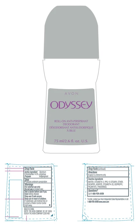 AVON OdysseyRoll-On Anti-Perspirant Deodorant 포장