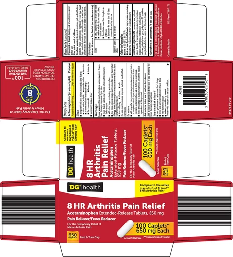 dg health 8 hr arthritis pain relief packaging
