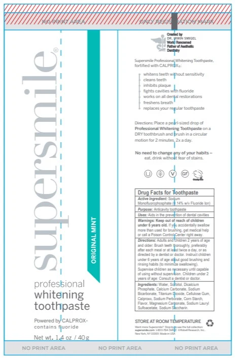 SupersmileProfessional whitening TP Original Mint 포장