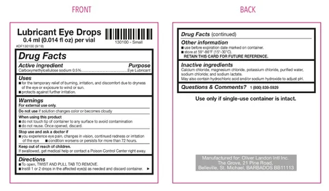 Lubricant Eye Drops packaging
