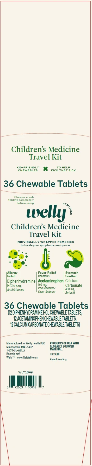 Welly Childrens Travel Medicine packaging