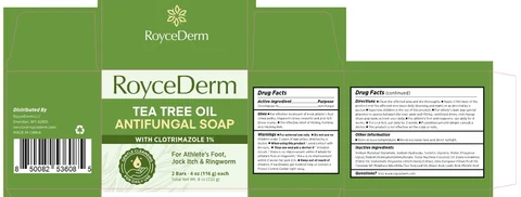 RoyceDerm Tea Tree Oil Antifungal soap. 포장