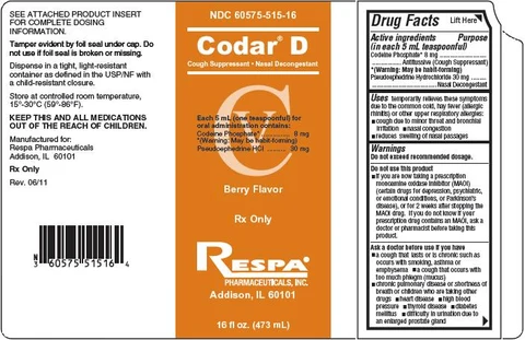 CODAR D packaging