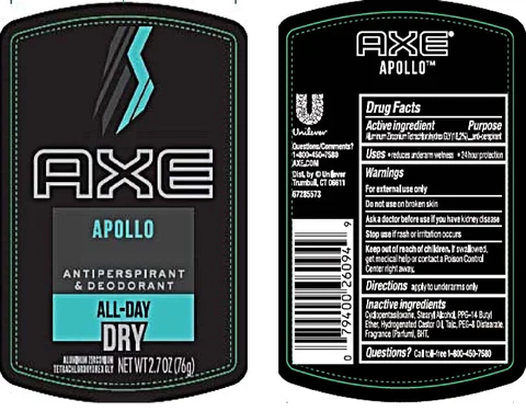 AxeApollo Antiperspirant and Deodorant 포장