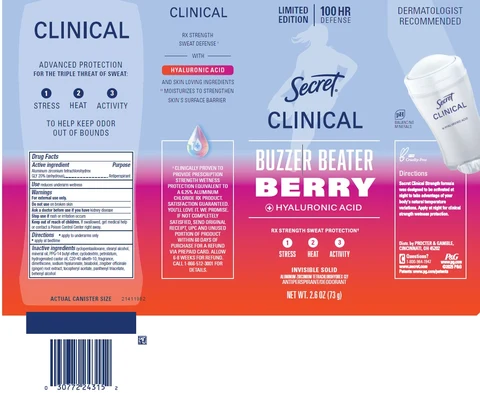 Secret Clinical Buzzer Beater Berry Plus Hyaluronic Acid Invisible 포장