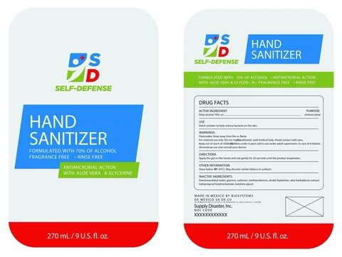 Hand Sanitizer packaging