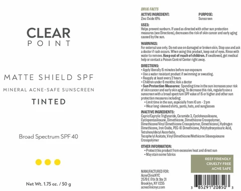 MATTE SHIELD SPF packaging