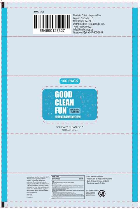 ANTIBACTERIAL ALCOHOL HAND WIPES 포장