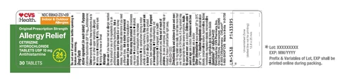 Cetirizine Hydrochloride (Allergy) 포장