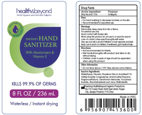 Hand Sanitizer packaging