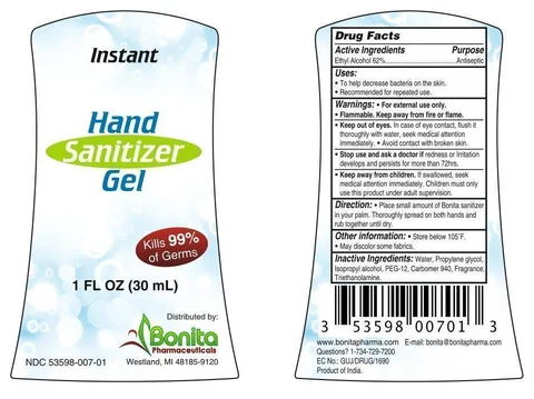 Instant Hand Sanitizer Gel packaging