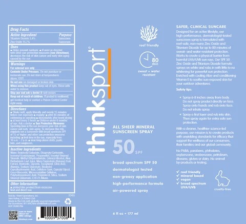 Thinksport MineralSPF 50 packaging