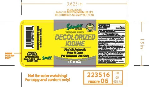 Sanar Naturals Decolorized Iodine 포장