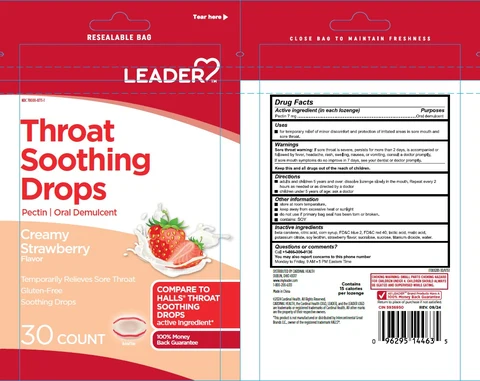 Leader Throat Soothing Drops Creamy Strawberry packaging