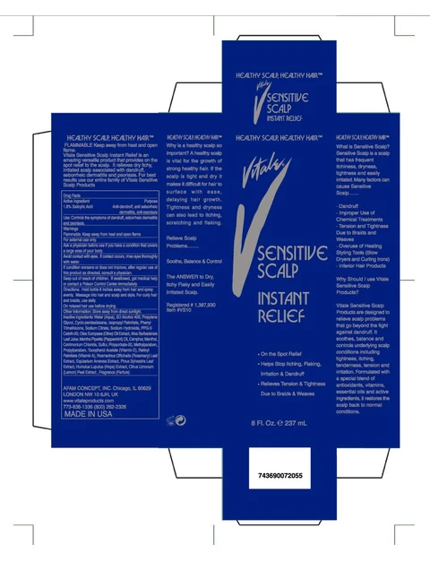 Vitale Sensitive Scalp 12 in 1 Instant Relief Anti Dandruff Spray 포장
