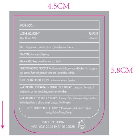 hand sanitizer packaging