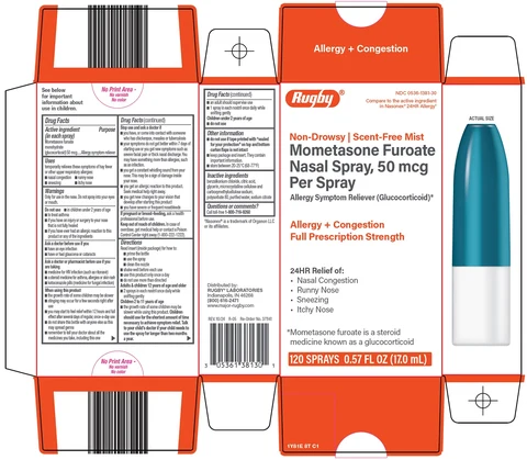 Rugby mometasone furoate nasal 포장