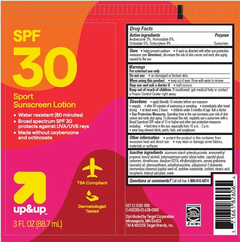 Target Up and Up SPF 30 Sport Sunscreen packaging