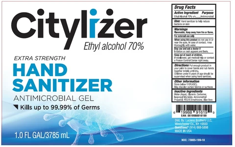 Citylizer HAND SANITIZER ANTIMICROBIAL Gel packaging