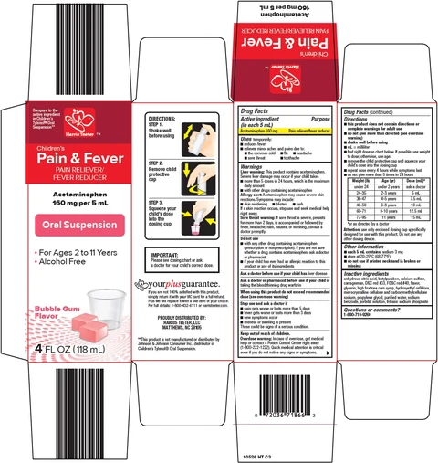 Harris Teeter Childrens Pain and Fever packaging