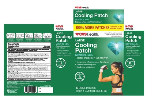 CVS Health Cooling Patch packaging